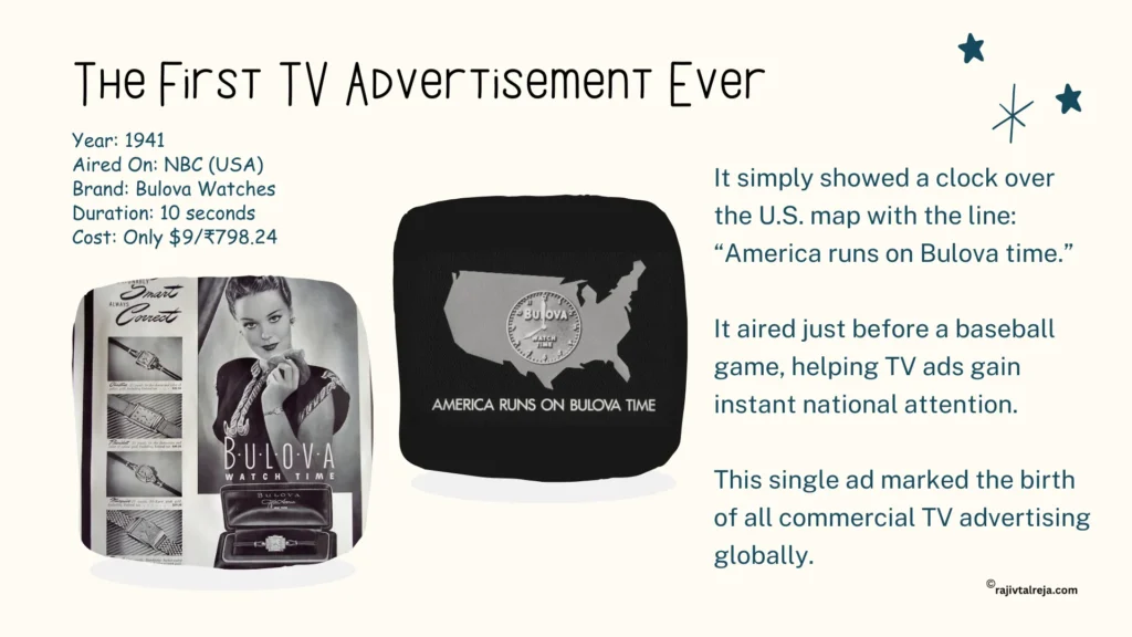 The first TV Ad