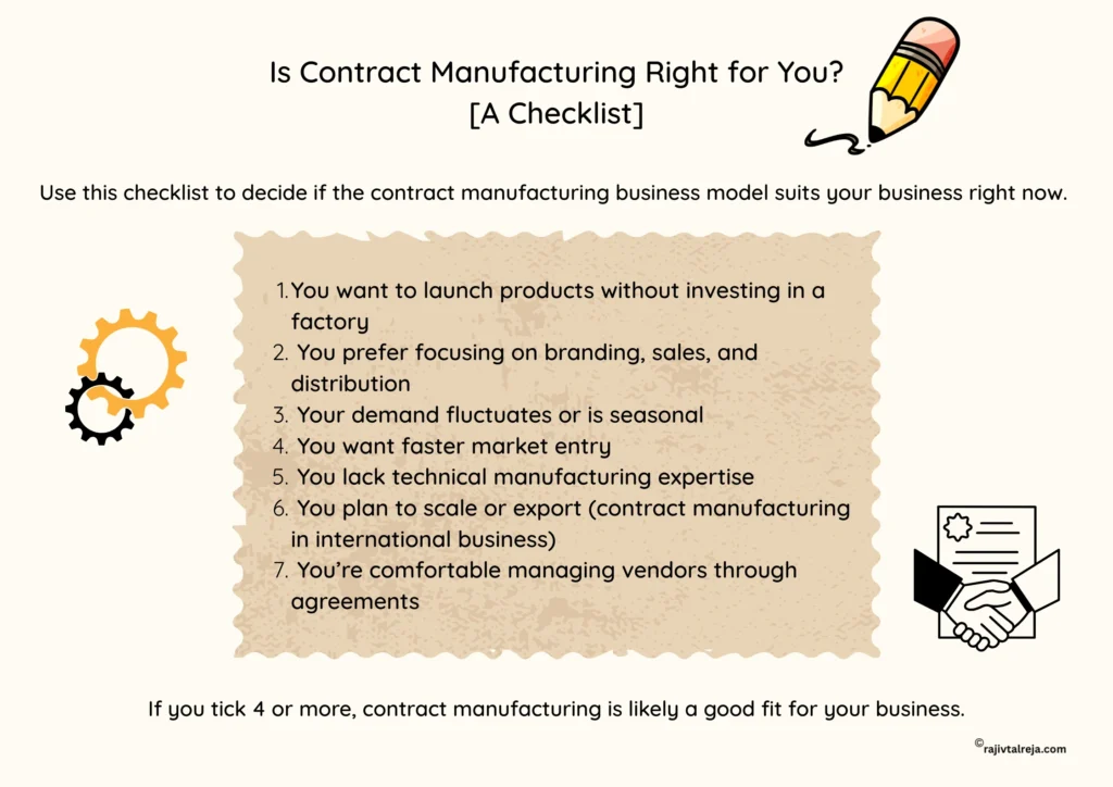 is contract manufacturing right for you | checklist