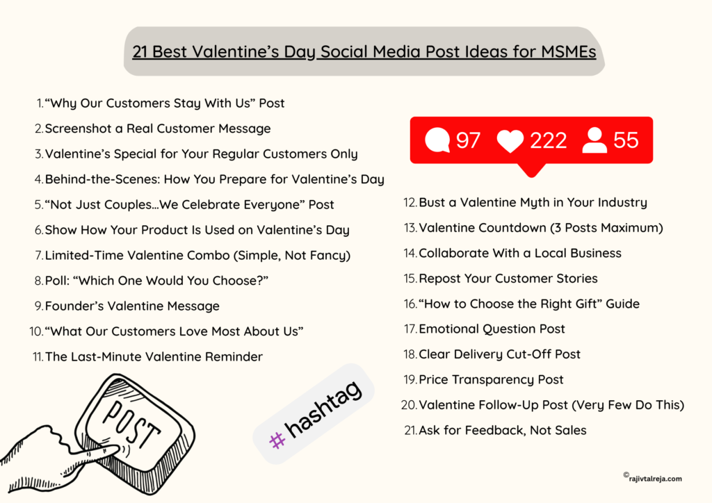 best valentine’s day social media post ideas for MSMEs