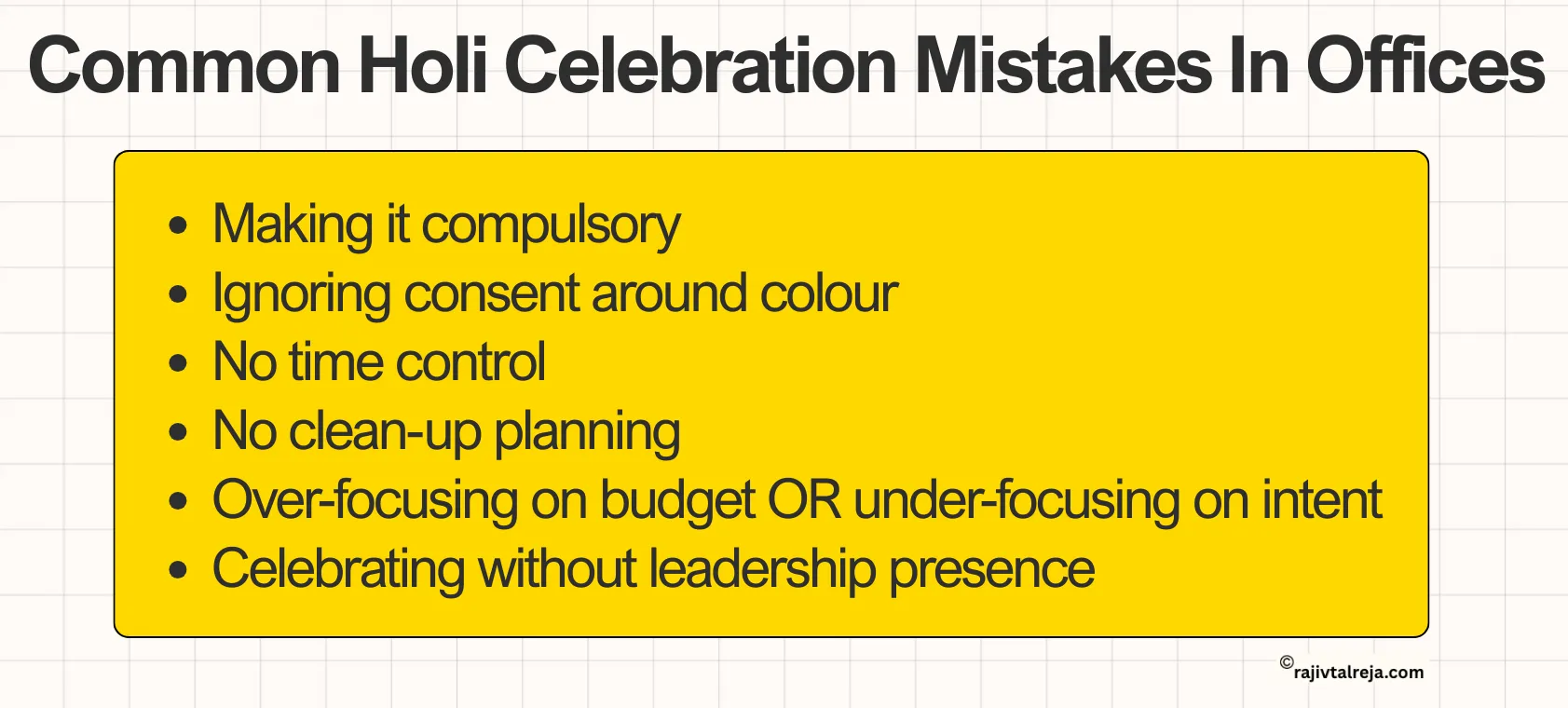 Holi office activities